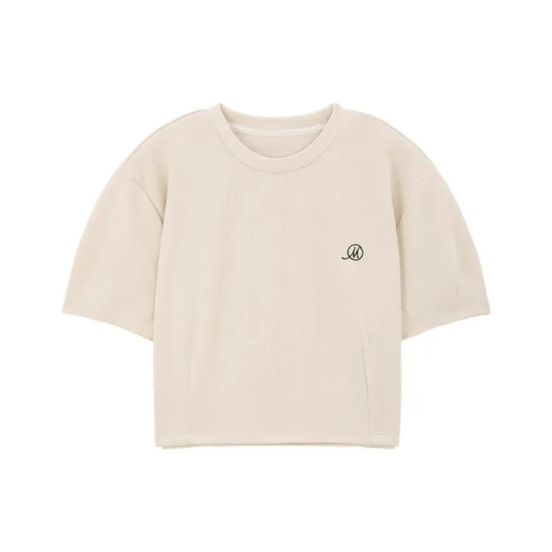 MindBridge Crop Tops Women's Beige-0