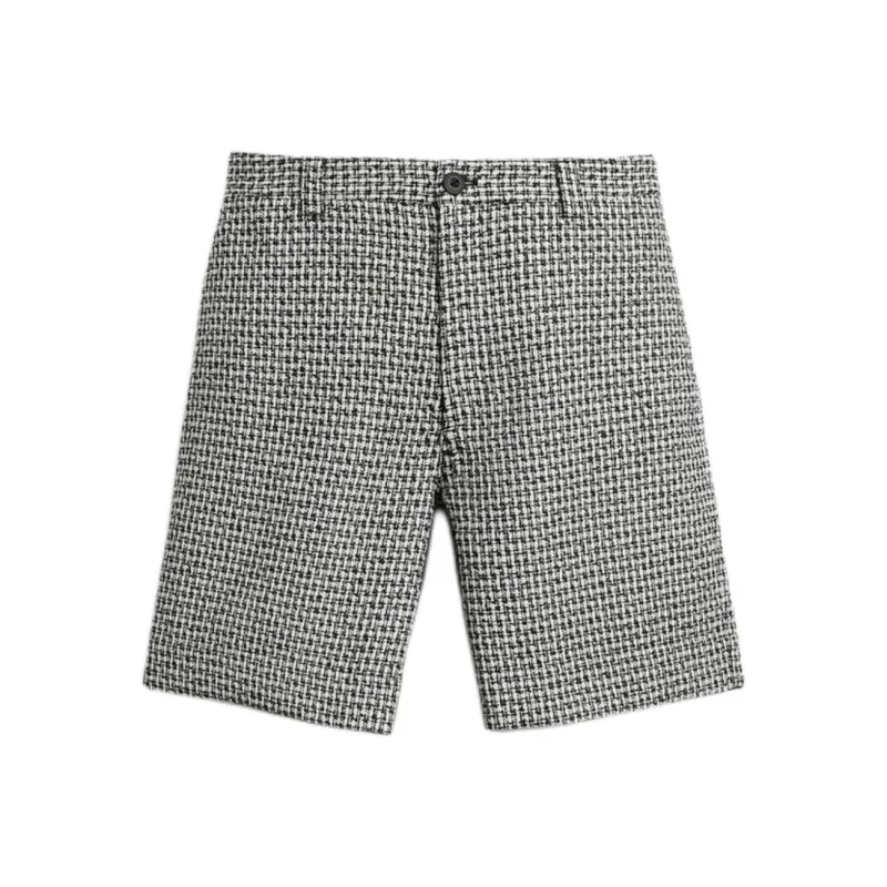 ZARA Casual Shorts Men's Black/White-0