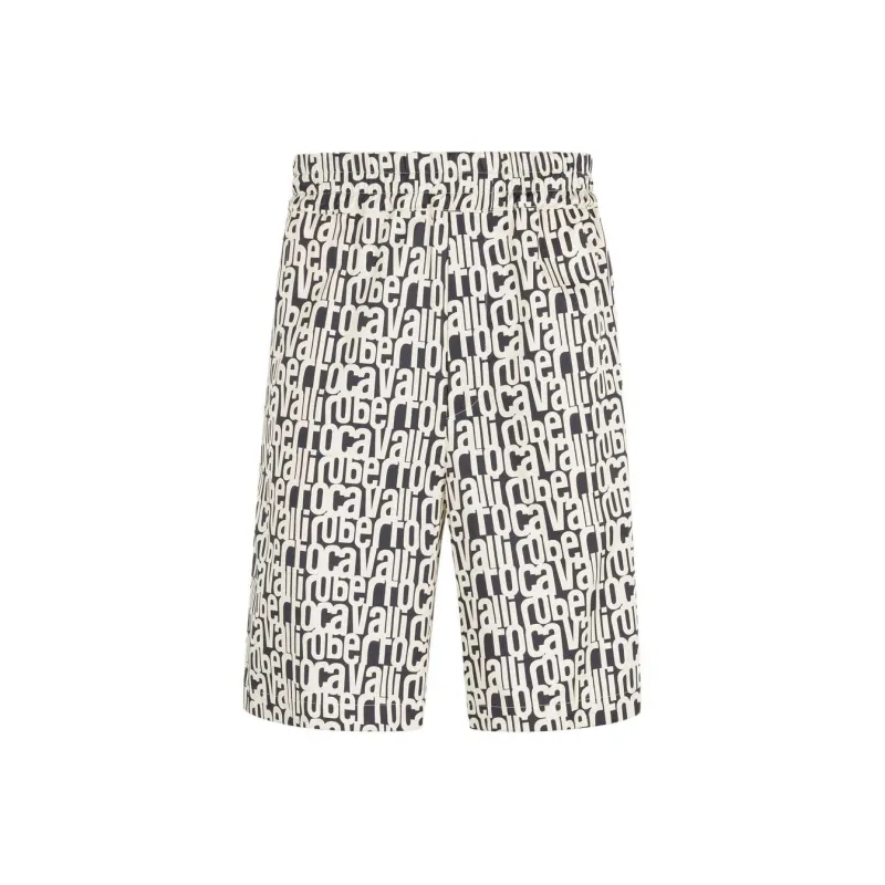 Roberto Cavalli Logo print Elasticated Shorts-0