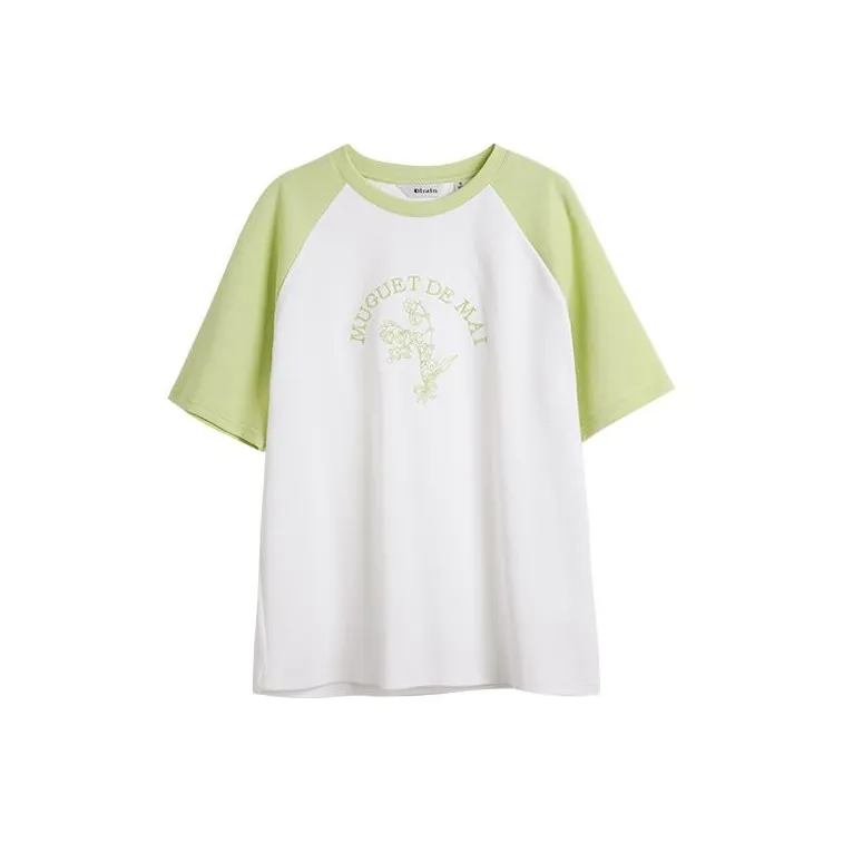 Olrain Raglan Sleeve T Shirt Women's Ecru-0