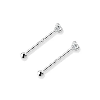 CENTURY&KINDLE S999 Fine Silver Stud Earrings Women's