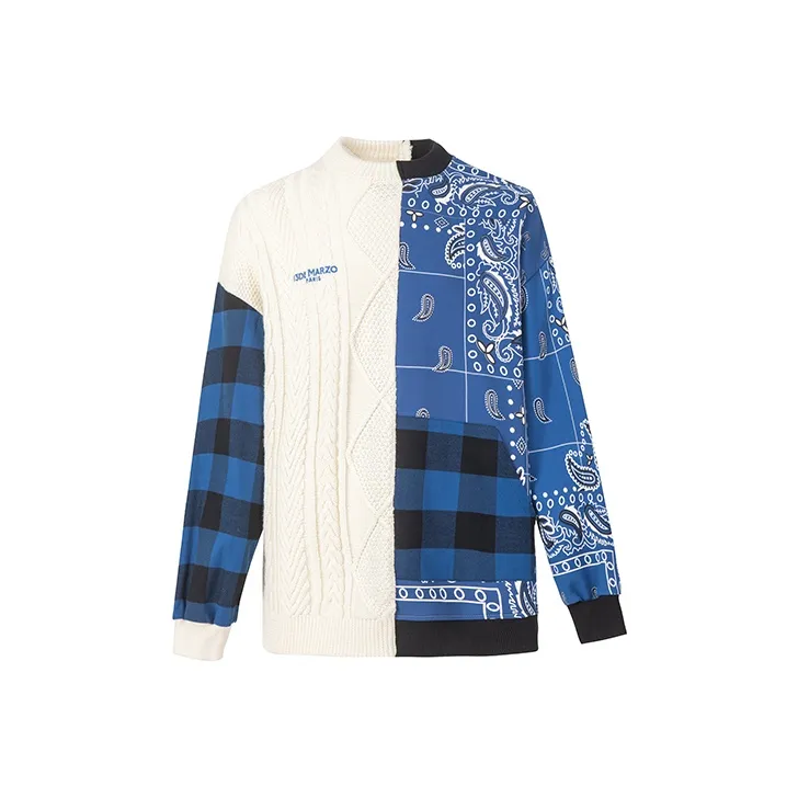 13 DEMARZO Sweater Women's Blue White Multicolor-0
