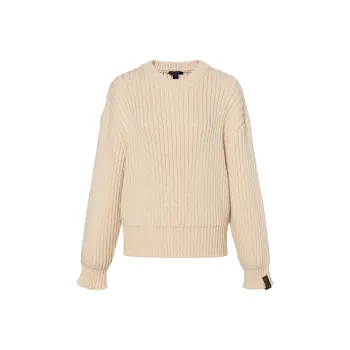 LOUIS VUITTON Elbow Patch Ribbed Pullover