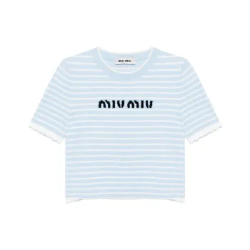 MIU MIU Crop Top Women's Interstellar Blue