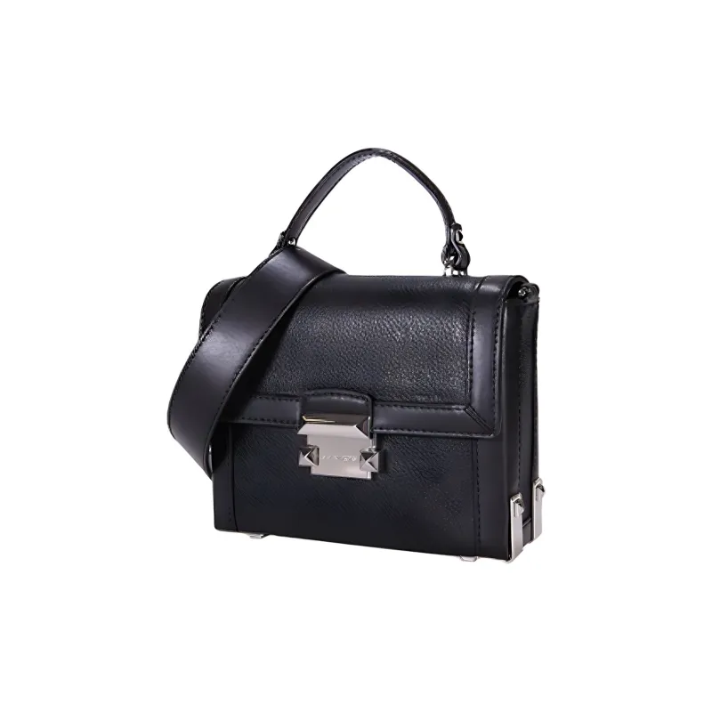 MICHAEL KORS Jayne Cow Leather One Shoulder Handbag Small Size Women's Black-2