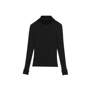 COURREGES Reedition Second Skin High Neck Top
