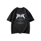 Black-Short-Sleeved-Lightning Badge White