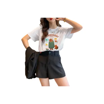 Tonlion T Shirt Women's Raw White