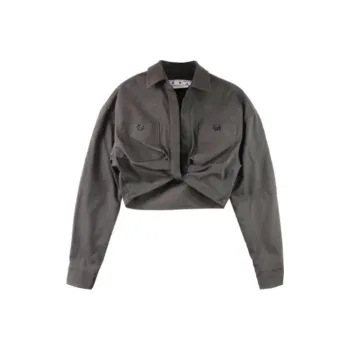 OFF WHITE Twisted Cropped Blouse