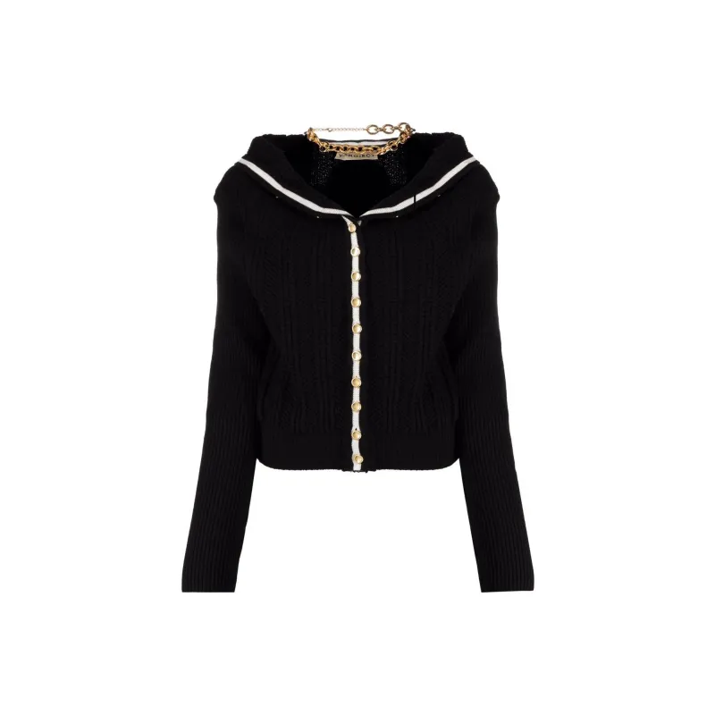 Y/Project Evergreen Ruffled neckline Wool Cardigan-0