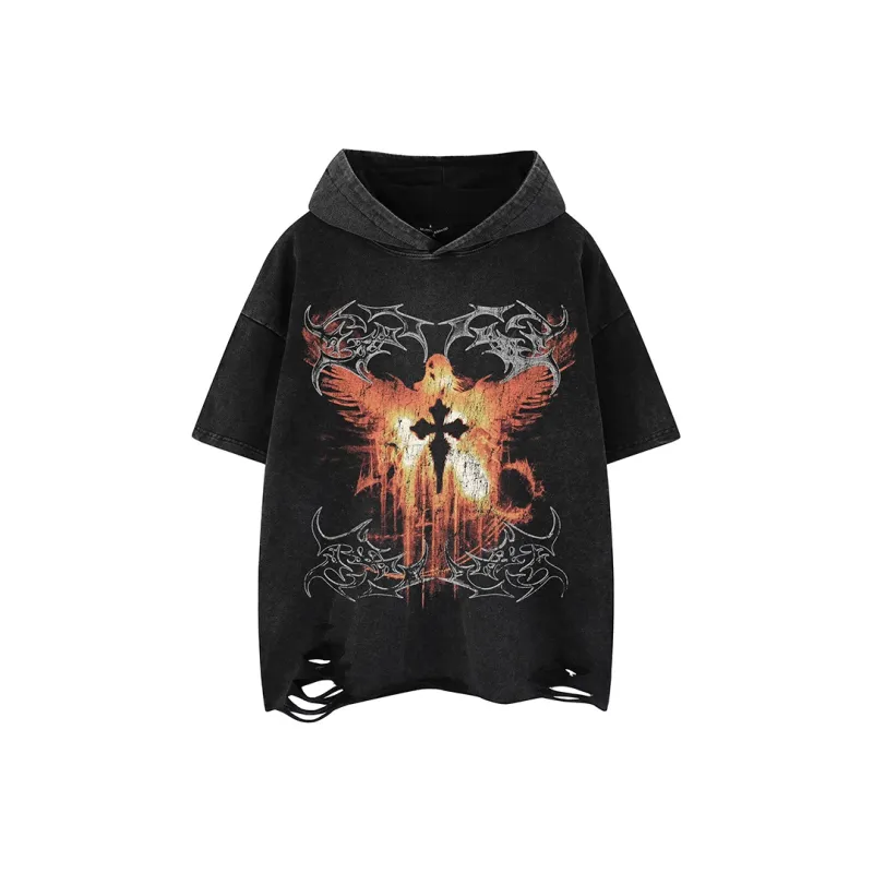 BEAR UNION Drop Shoulder Sleeve T Shirt Unisex Black-0