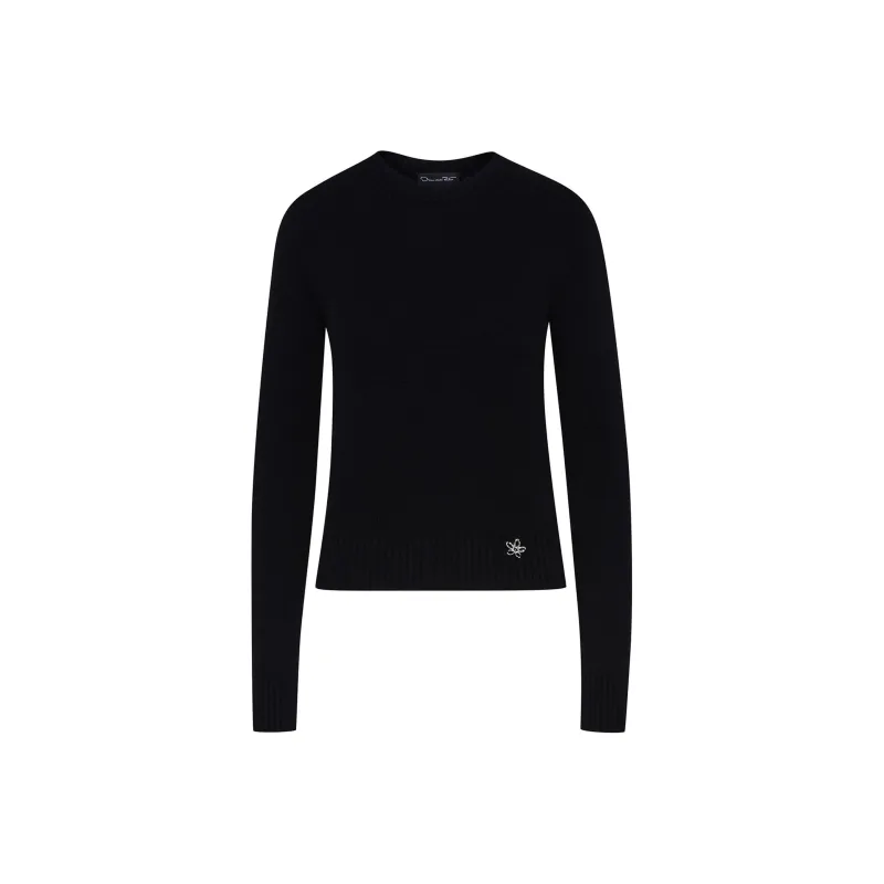 Oscar De La Renta O Flower Cashmere Jumper-0