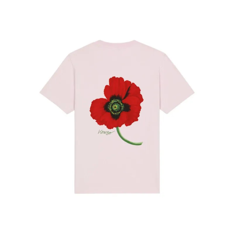 KENZO Nigo Drop4 POPPY Flower T-Shirts Women's Pink-0