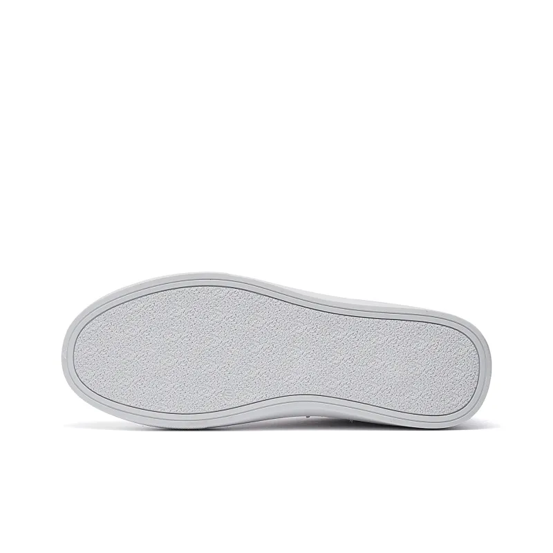 JIETEGONGYANG Lightweight And Breathable Low Top Skateboard Shoes Men's White-5