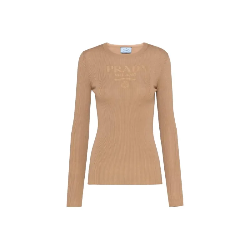 PRADA Logo intarsia Wool Jumper-0