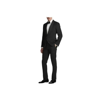 Polo Ralph Lauren Gregory Handmade Barathea Shawl Tuxedo Business Suits Men's Black