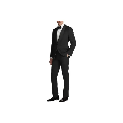 Polo Ralph Lauren Gregory Handmade Barathea Shawl Tuxedo Business Suits Men's Black