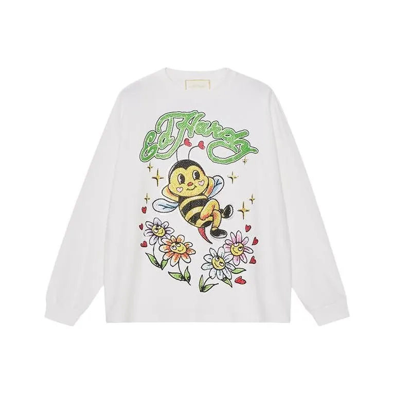 Ed Hardy SS24 Drop Shoulder Sleeve T Shirt Women's White-0