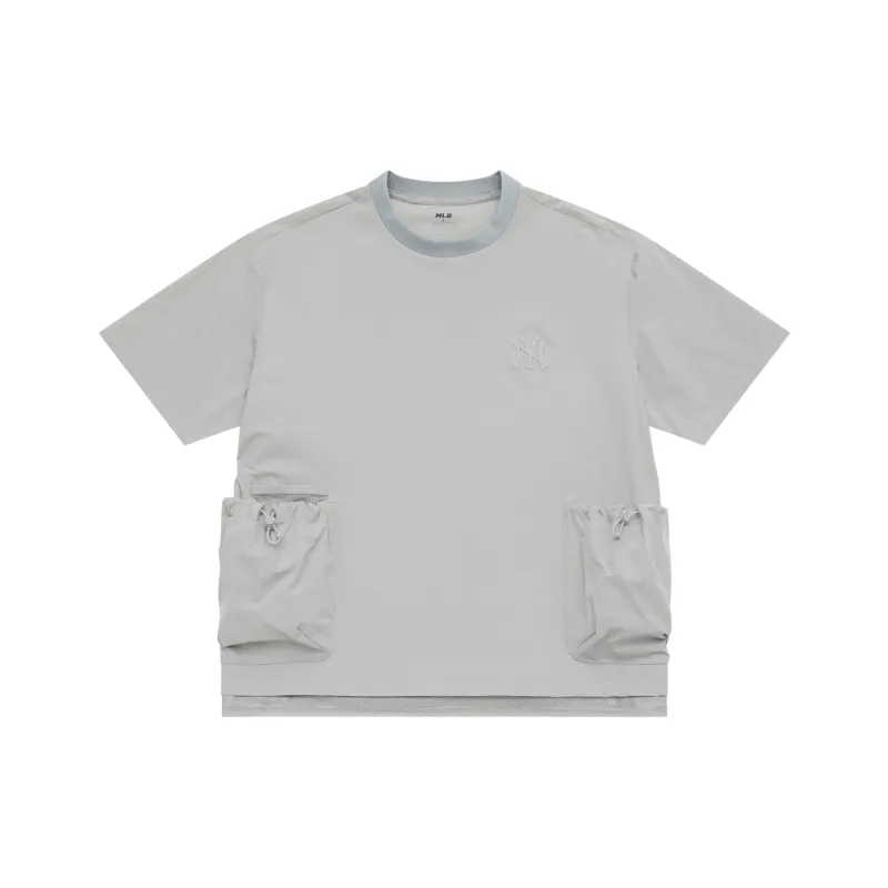 MLB New York Yankees Basic Collection SS25 T Shirt Unisex Light Gray-0