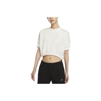 Nike Sportswear Collection Women's Crew Neck Short Sleeve Cropped French Terry Top