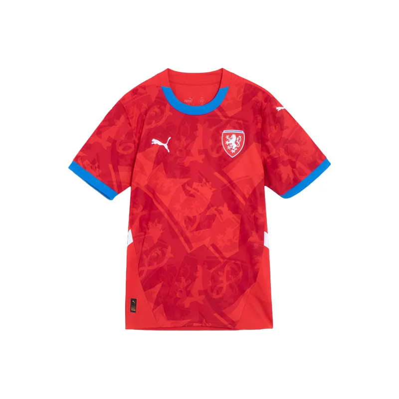 PUMA Czech Republic Football Soccer Jersey Men's Red Durable Red-0