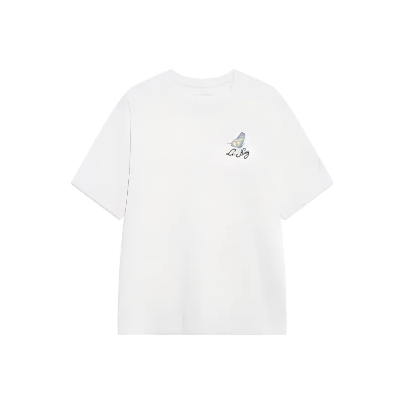 LiNing Chinese Culture Series Drop Shoulder Sleeve T Shirt Women's Ivory-0