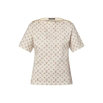 LOUIS VUITTON Monogram Print Bateau T Shirt