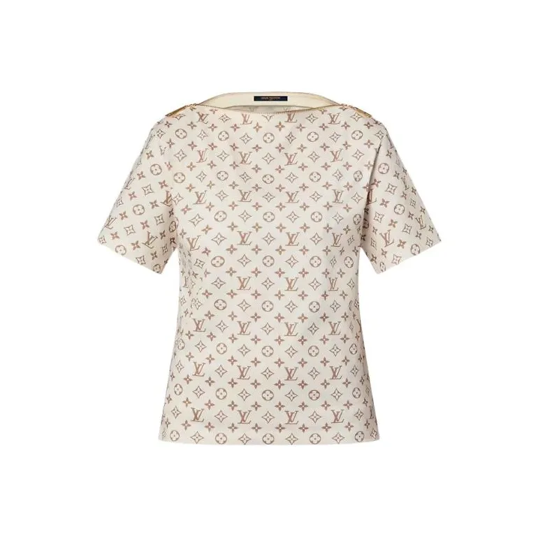 LOUIS VUITTON Monogram Print Bateau T-Shirt-0