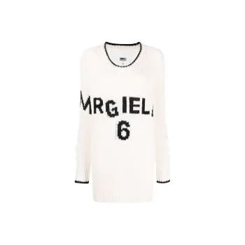 MM6 Maison Margiela SS22 Loose Fit Sweater Women's White