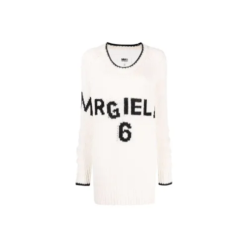 MM6 Maison Margiela SS22 Loose Fit Sweater Women's White