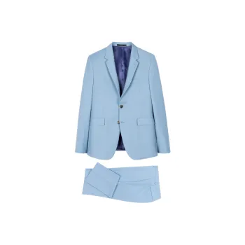 Paul Smith Mid Blue Wool-Mohair Suit Business Suits Men's Blue