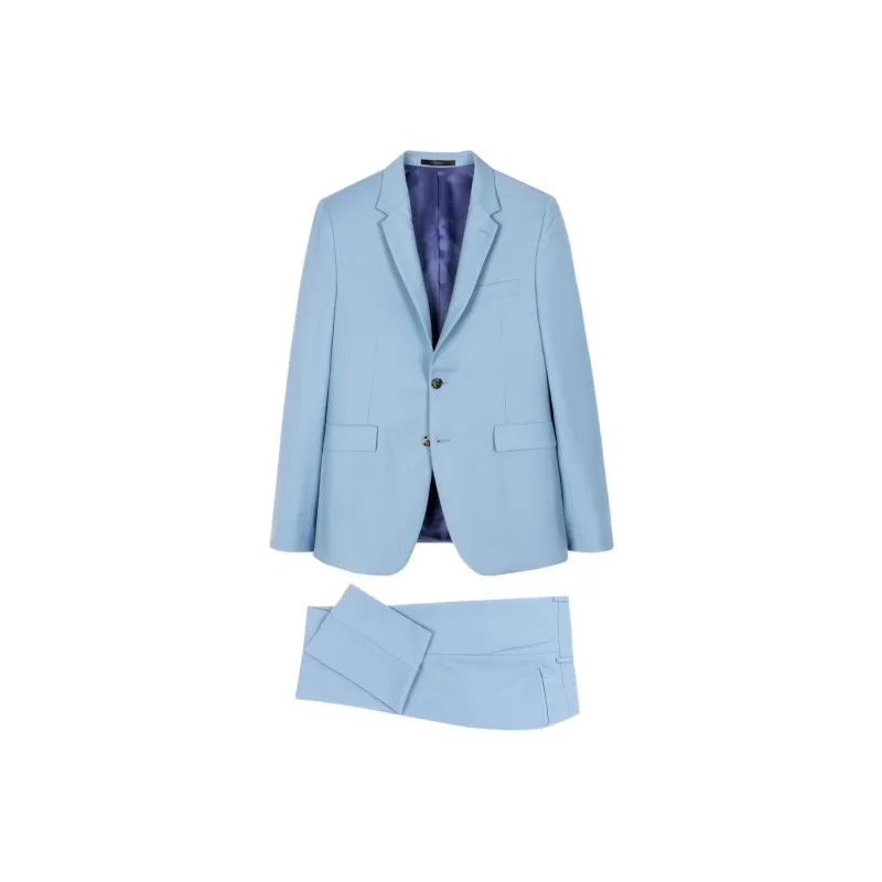 Paul Smith Mid Blue Wool-Mohair Suit Business Suits Men's Blue-0