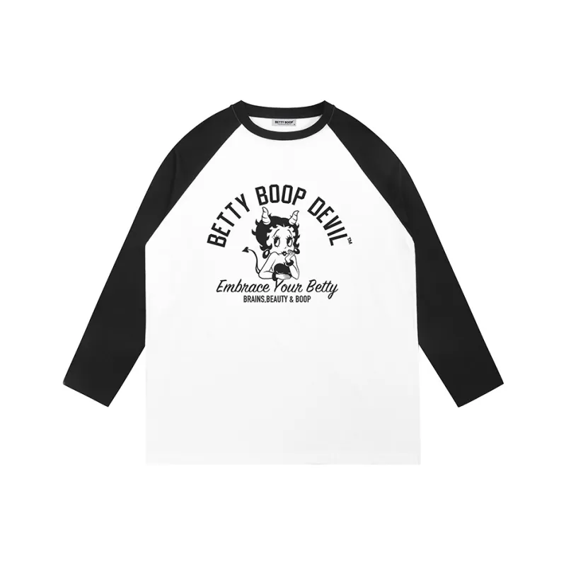 BETTY BOOP T Shirt Unisex White/Black-0