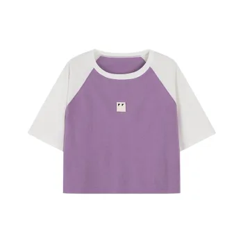 UOOYAA BABY MOSAIC Series Crop Tops Women's Purple