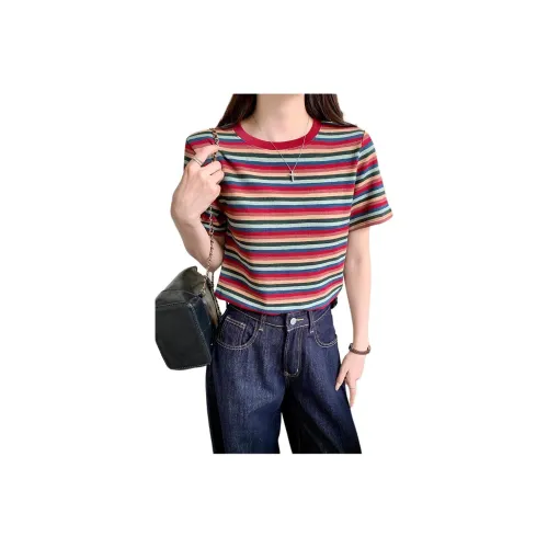 Mu Xiao Xin Set in Sleeve T Shirt Women's Red