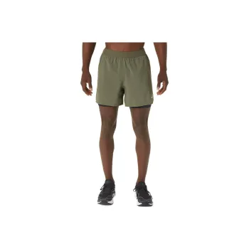Asics ROAD ROAD 2-N-1 5IN Casual Shorts Men's Earthy Green
