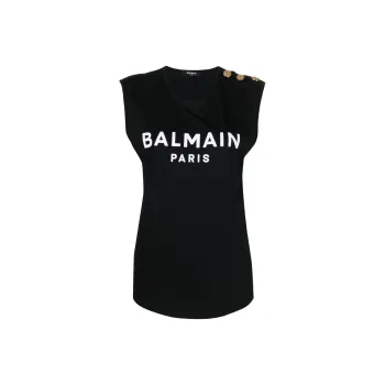 BALMAIN Button detailed T shirt