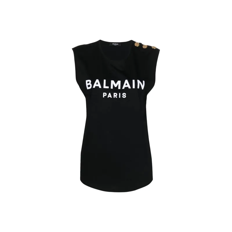 BALMAIN Button detailed T shirt-0
