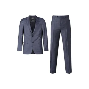 Zegna SS24 Business Suit Men's Gray Blue