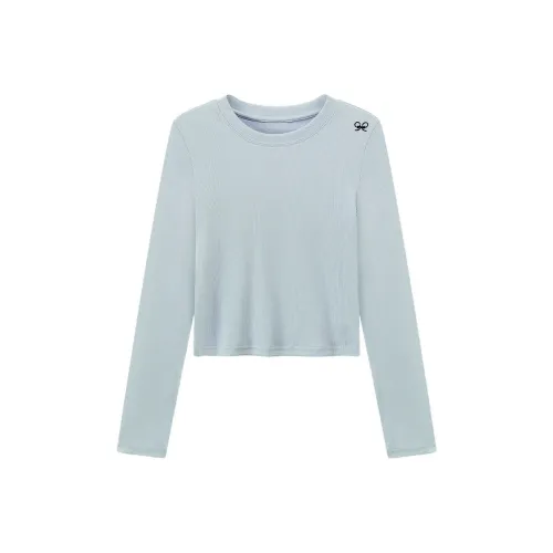 CHUU T Shirts Women's Gray Blue