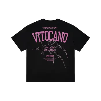 Vitocano Drop Shoulder Sleeve T-Shirt Unisex White