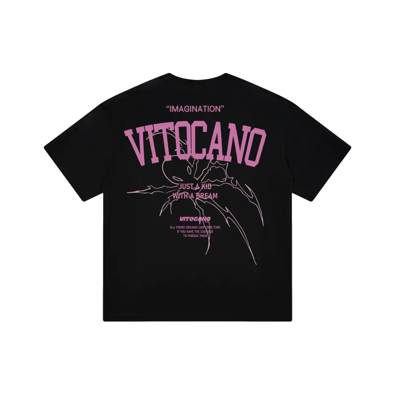 Vitocano Drop Shoulder Sleeve T-Shirt Unisex White-7