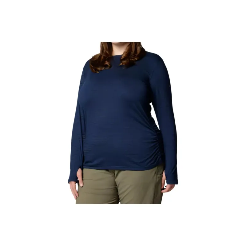 Columbia Leslie Falls Drop Shoulder Sleeve T-Shirt Women's University Marine-0