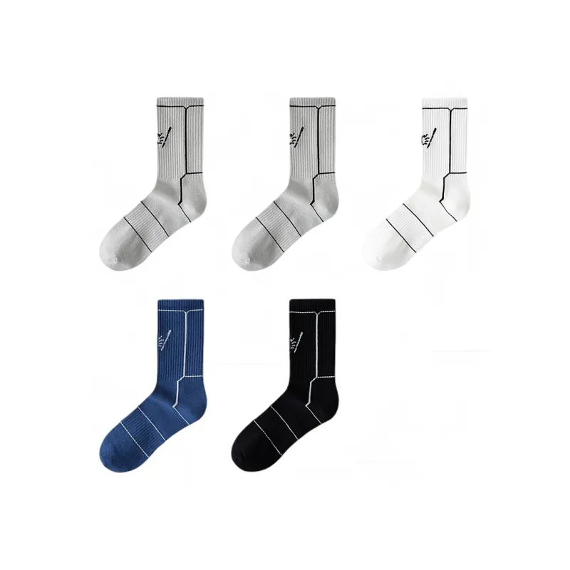 H YXIANG Mid Calf Socks Unisex 5 Pack-2