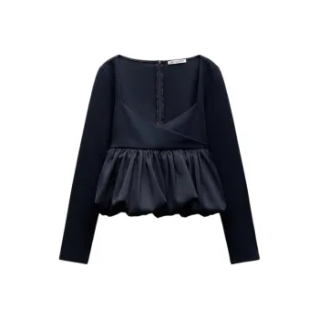 ZARA Crop Tops Women's Blue