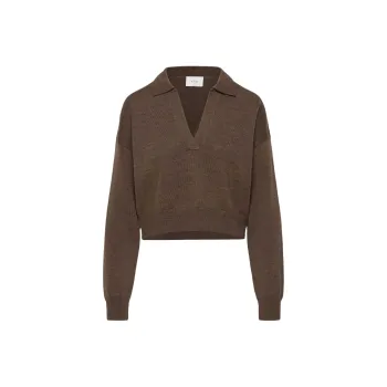 ARITZIA Wilfred Clara Merino Wool Waist Sweater Sweater Women's Rich Mocha Brown/Deep Mocha Brown