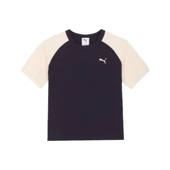 PUMA ESS + Raglan Sleeve T Shirt Women's Marine Blue