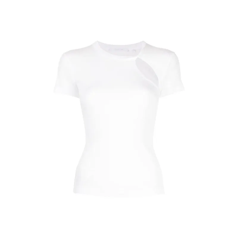 Helmut Lang Asymmetric Short sleeve Top-0