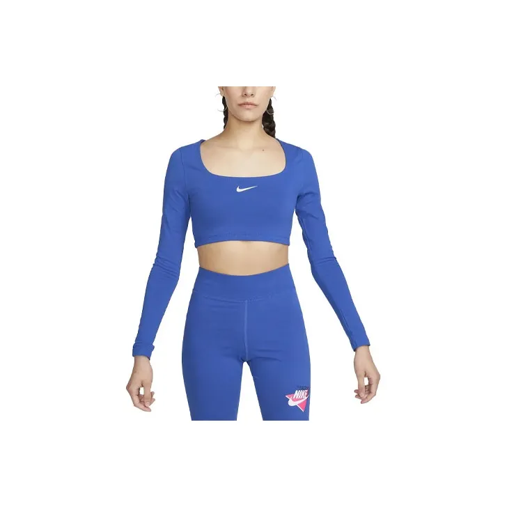 Nike Crop Tops Women's Game Blue-0
