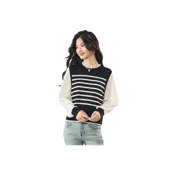 Yi Mengyuan Sweater Women's Black White